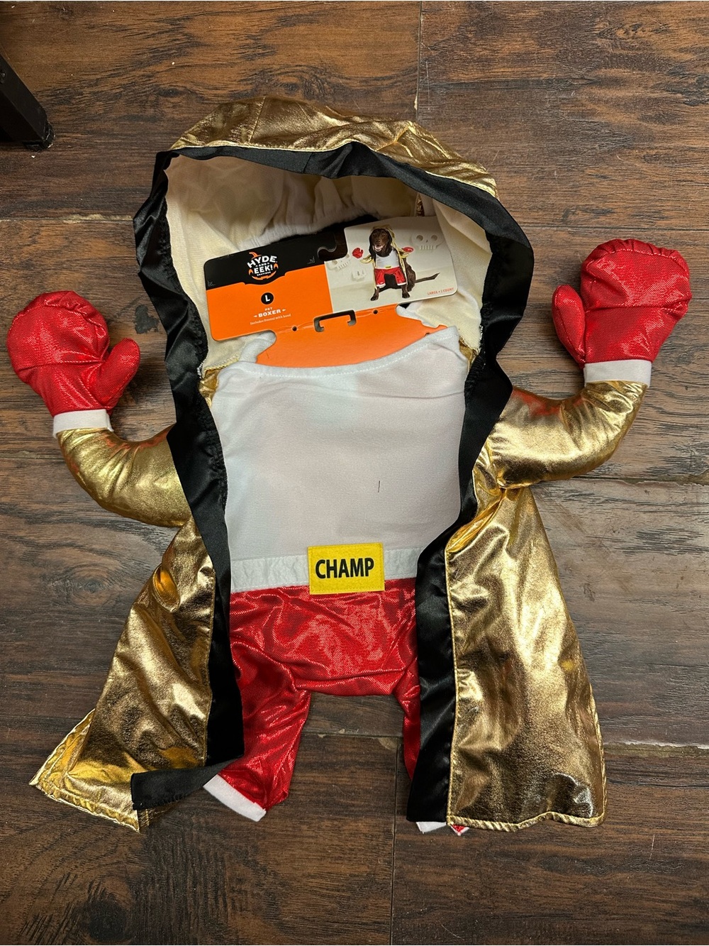 Boxing Champ Frontal Halloween Dog Costume Size L - Picture 6 of 9